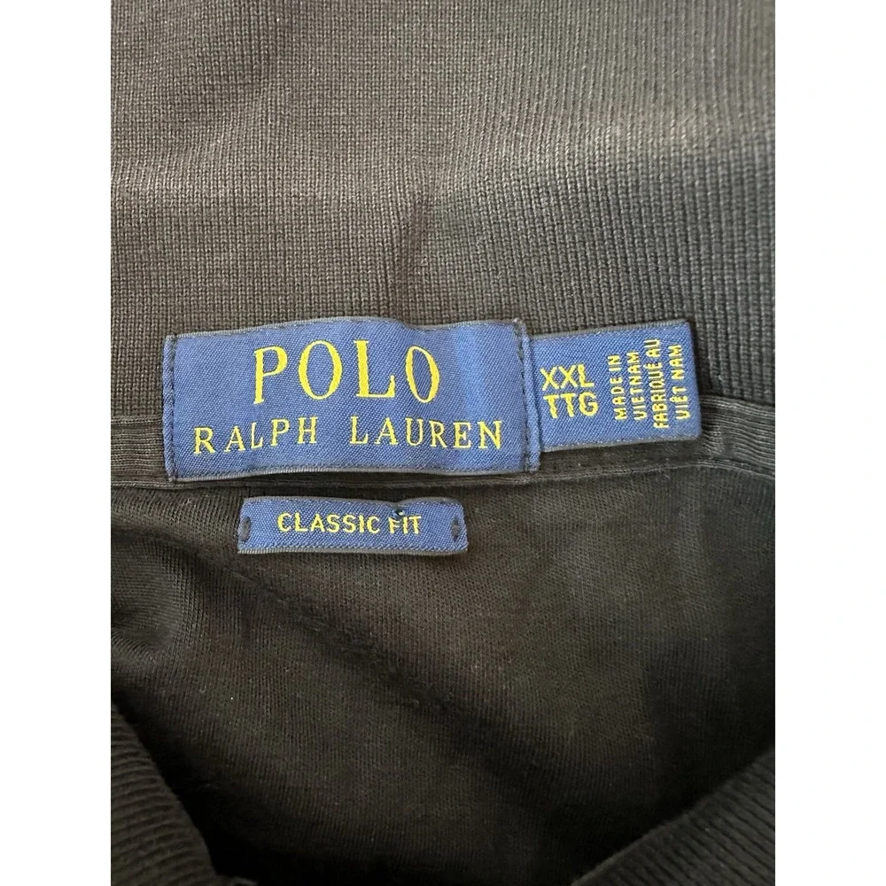 Ralph Lauren Polo Shirt Mens XXL Classic Fit Golf Black Collared‎ Short Sleeve